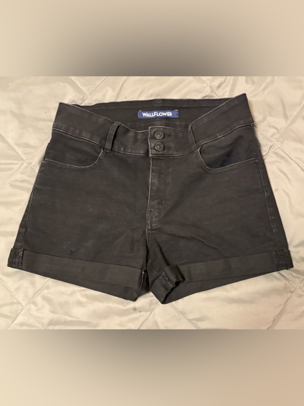 Wallflower Black Stretch Denim Shorts size 9